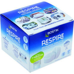 Absorbeur d'humidité, recharge tablette - BOSTIK RESPIRE - 2CH - 24m²