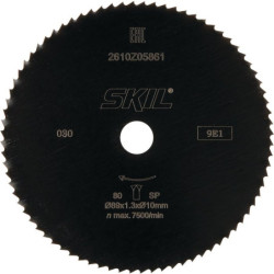 Jeu de 3 lames en acier trempé SKIL - 89 mm - 10mm - Nombre de dents : 80 dents