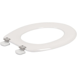 Abattant WC - OLFA - Simple - 44,7 x 38 cm - Couleur : Blanc - Matière : Bois - 14cm - 18cm