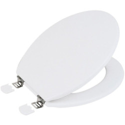 Abattant WC - OLFA - Double - 43,6 x 36 cm - Couleur : Blanc - Matière : Bois - 12.5cm - 16.5cm
